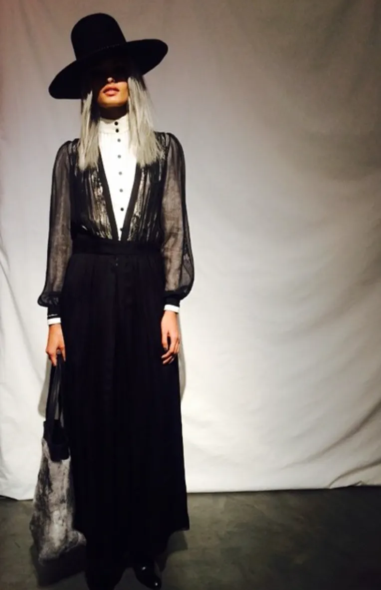Victorian Teacher Blouse & Tea Skirt & Deep V Dress Coat