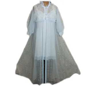Vintage Adelson lacy sheer Lt blue robe.  Buy it or not-   I adore this …