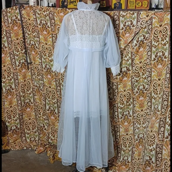 Vintage Adelson lacy sheer Lt blue robe.  Buy it or not-   I adore this …