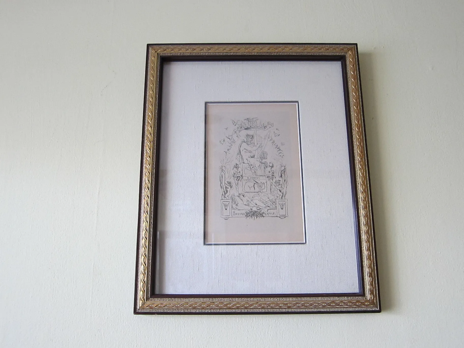 Vintage Felicien Rop Erotic Art Etching "Amours et Priapees"