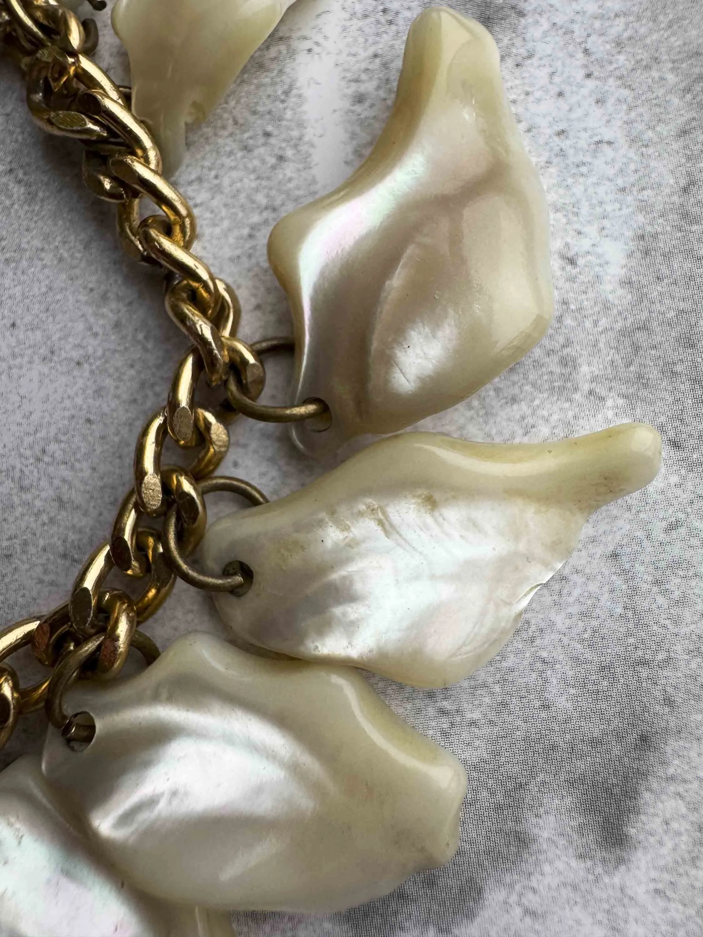 Vintage Mother of Pearl Fringe Bracelet