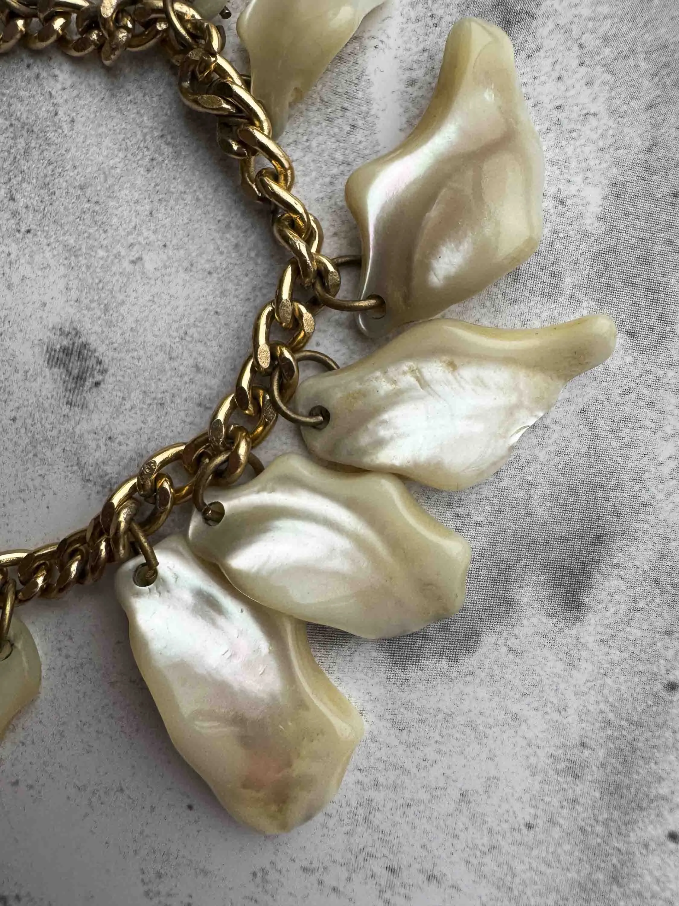 Vintage Mother of Pearl Fringe Bracelet