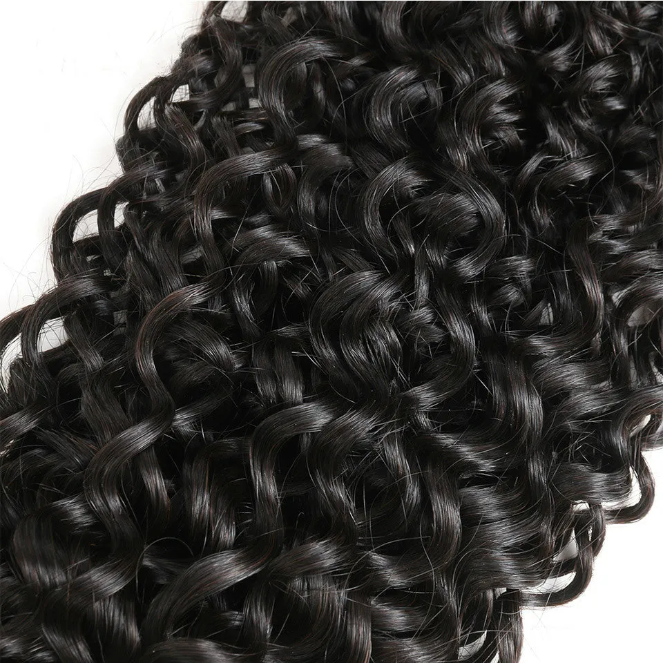 Virgin Remy hair Jerry Curly 100 human Hair natural black Unprocessed hairone Bundle 8 in to 30 in