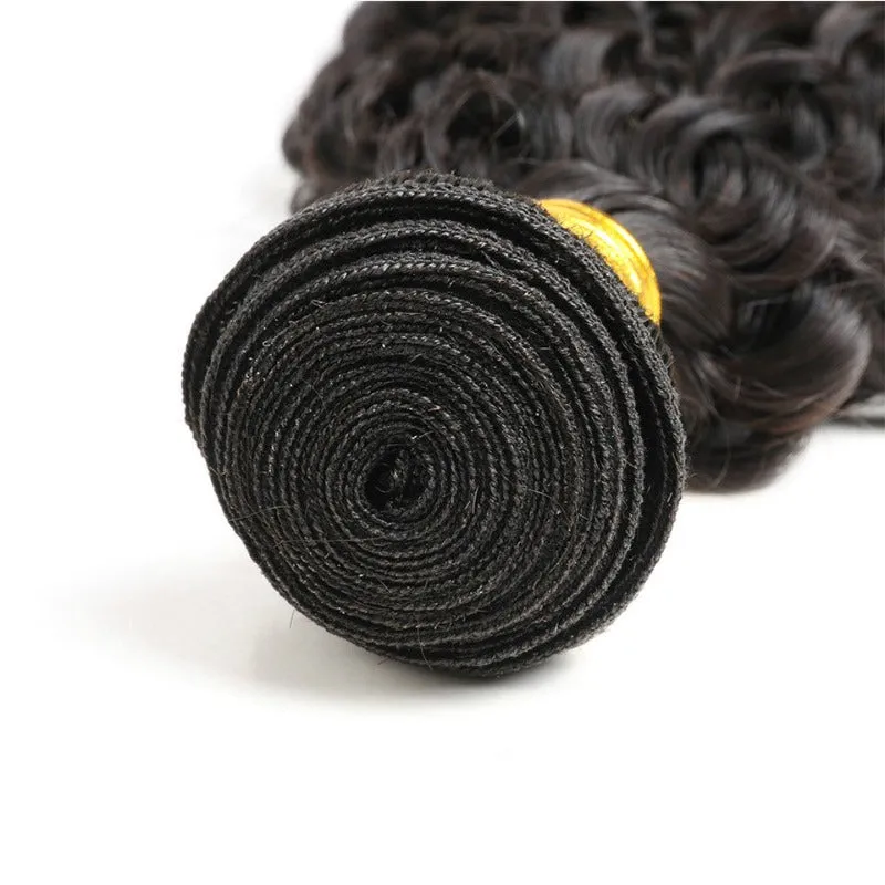 Virgin Remy hair Jerry Curly 100 human Hair natural black Unprocessed hairone Bundle 8 in to 30 in