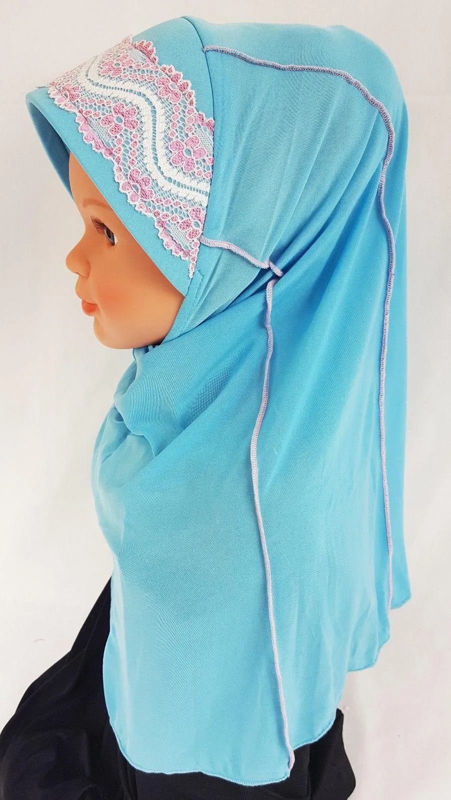Viscose Baby Kids Children Hijab Islamic Scarf Shawls 3-6T