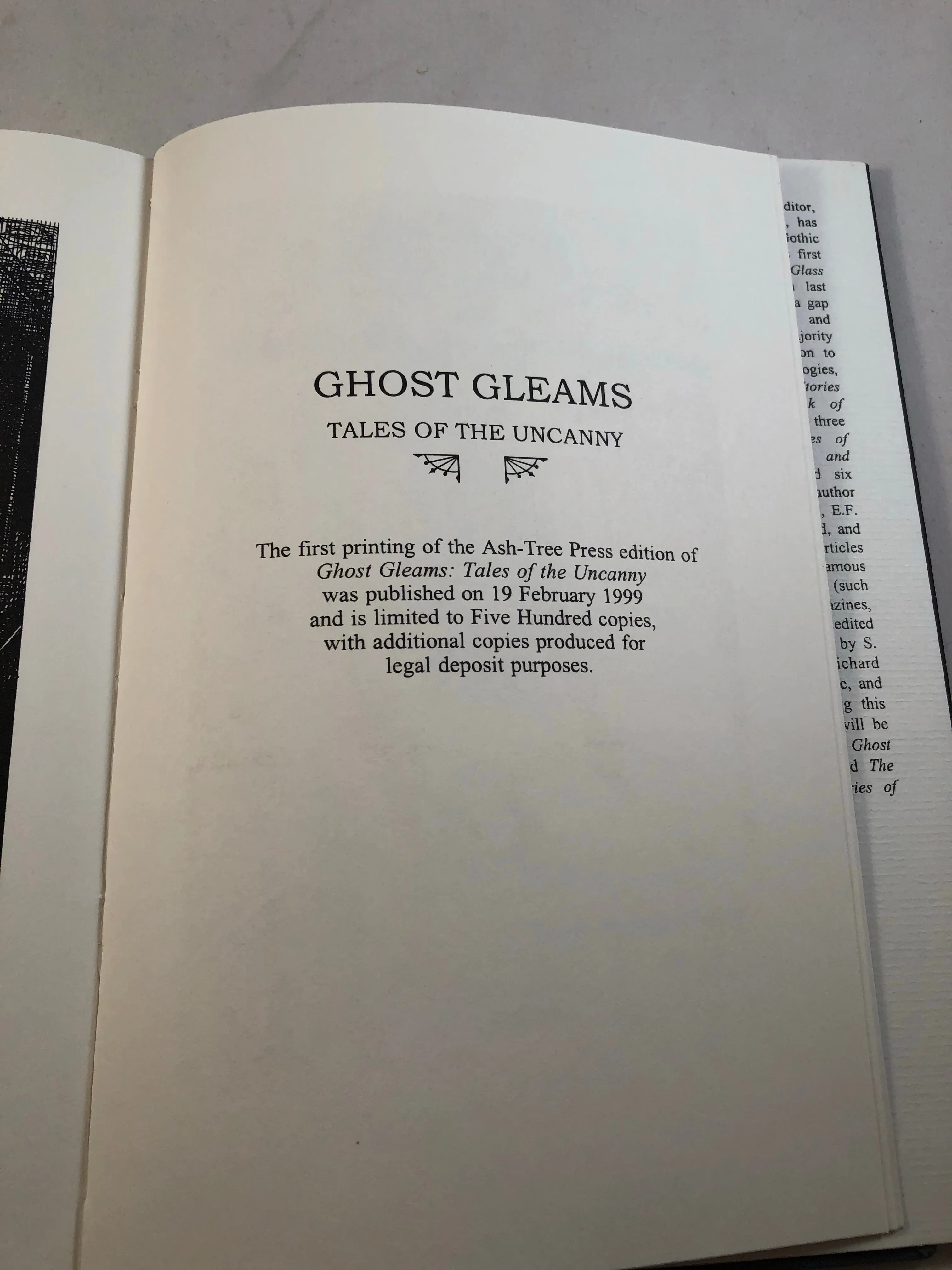 W. J. Wintle - Ghost Gleams, Tales of the Uncanny, Ash-Tree Press 1999, Limited Print Edition