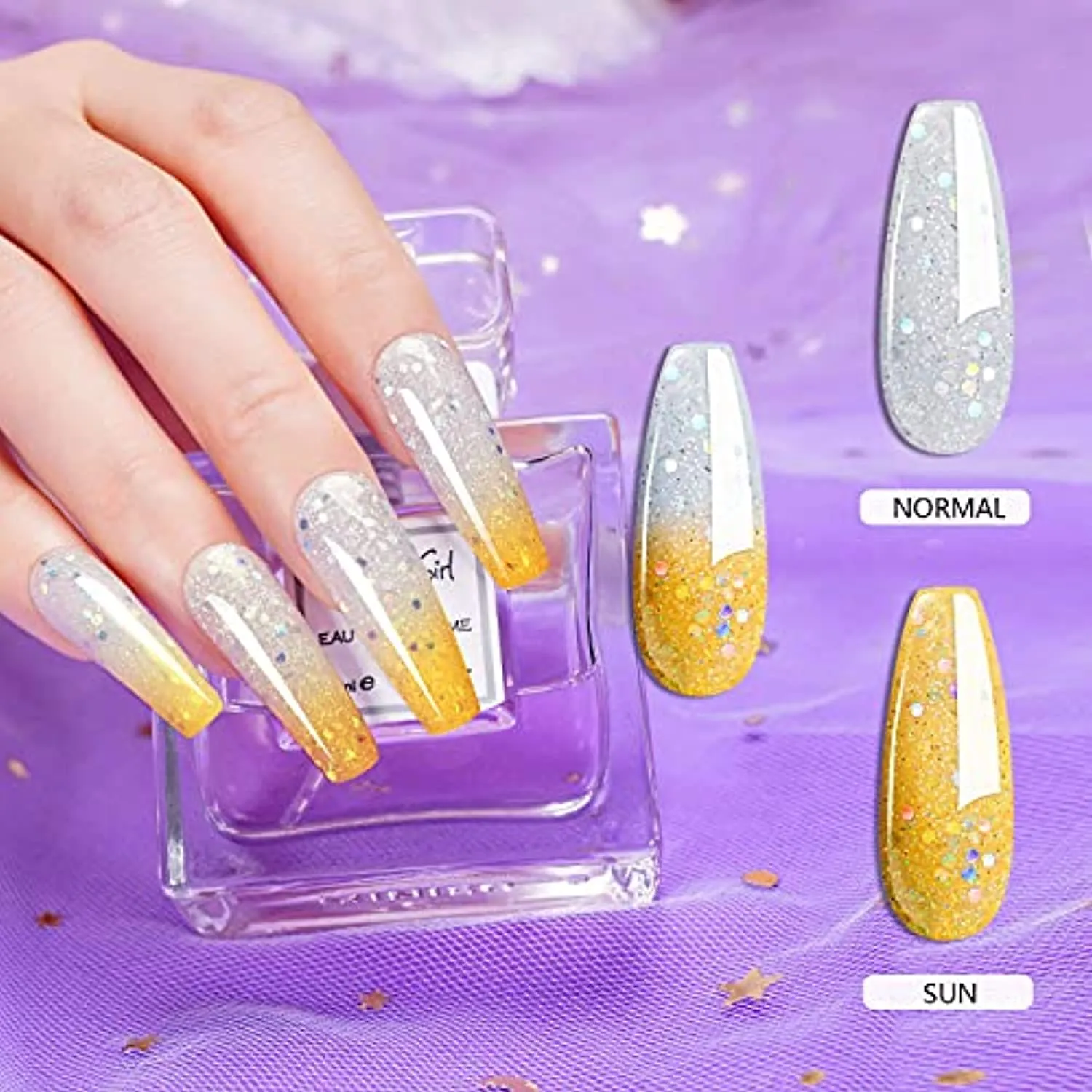 wakaniya Dip Powder Kit Bundle-48Pcs Dip Powder Nail Kit, 24 Colors Changing Pure and Glitter Dipping Powder Kit for Starter and Professionals Home Salon DIY