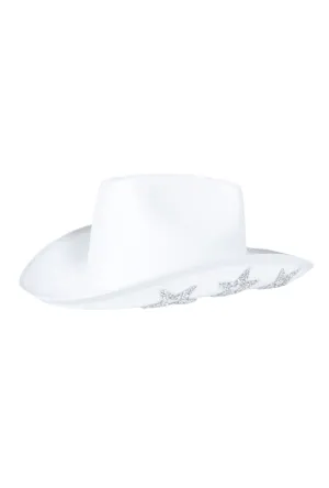 White Rhinestone Star Cowboy Hat