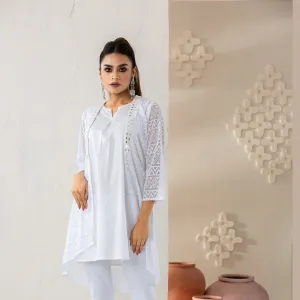Women Ethnic White Shrug