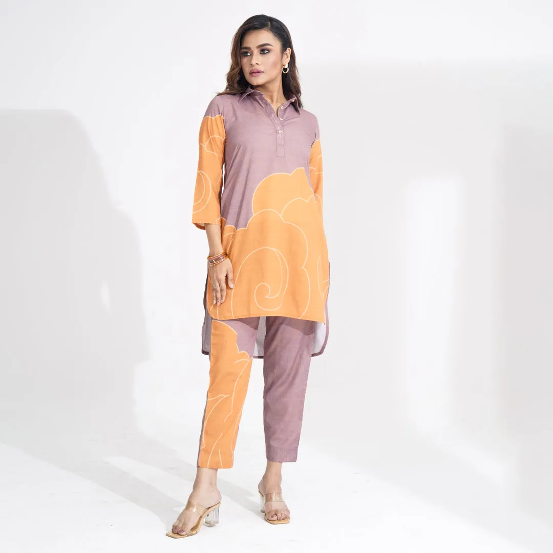 Women Mustard Two Piece Set