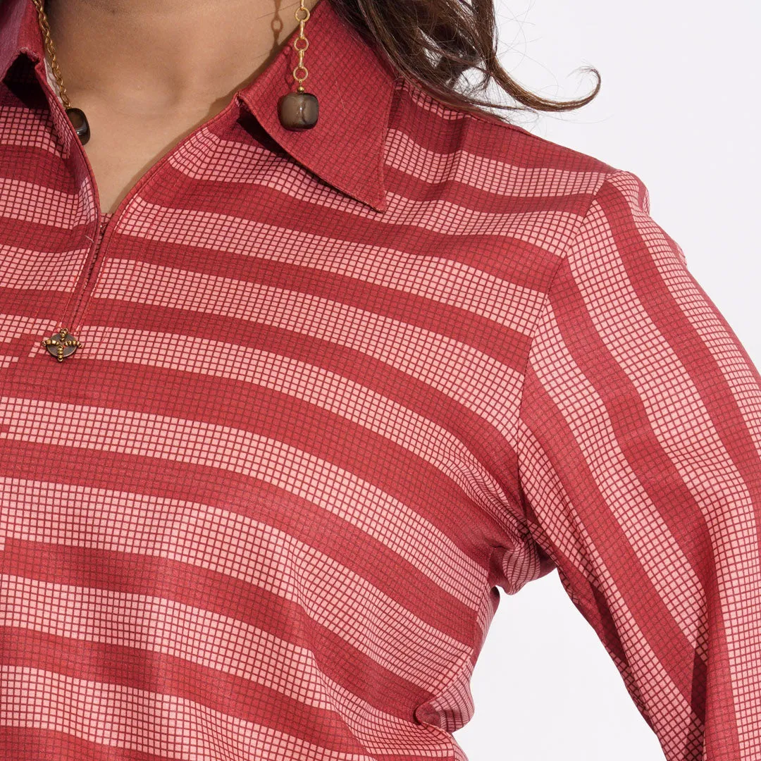 Women Terracotta Ethnic Top