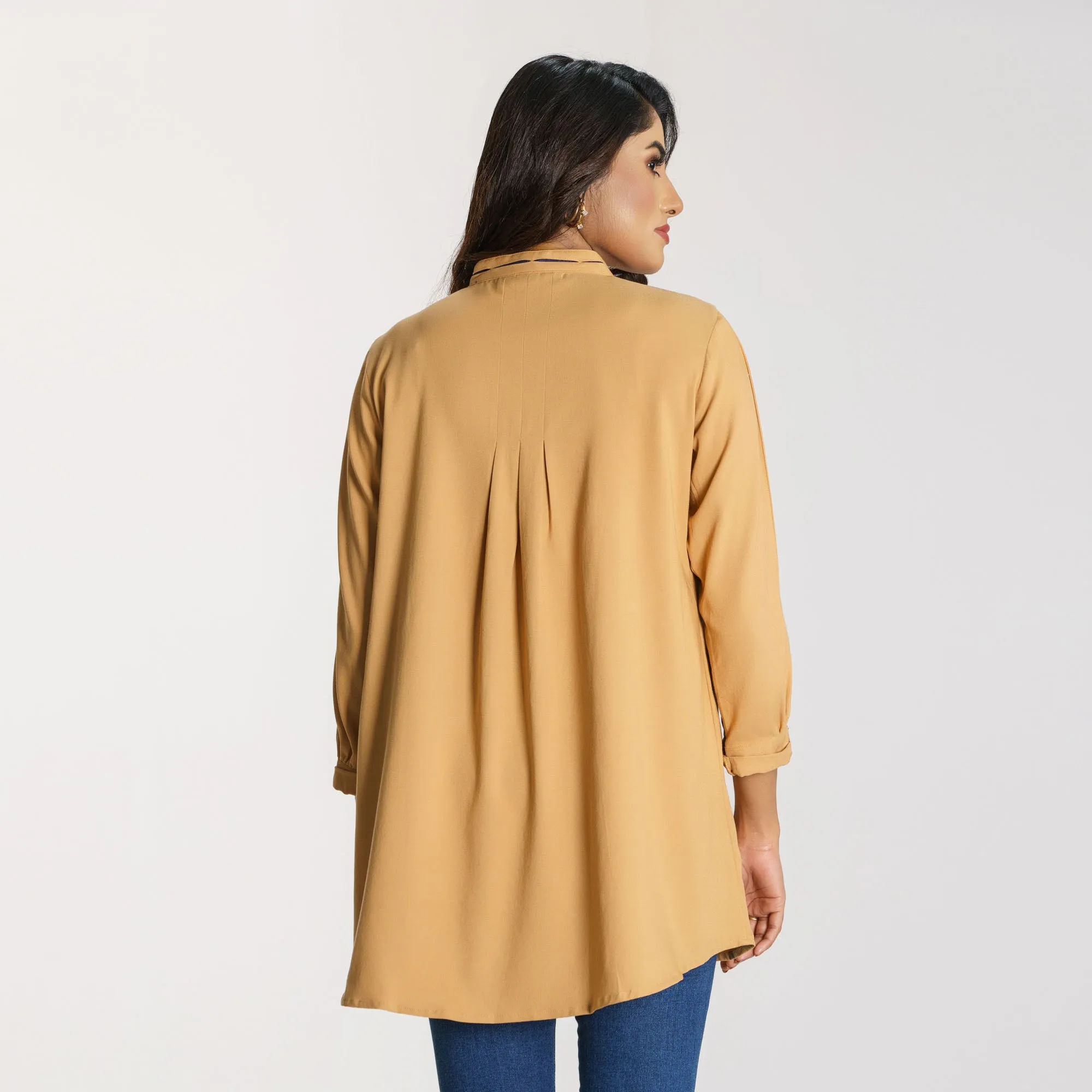 Womens Beige Workwear Top
