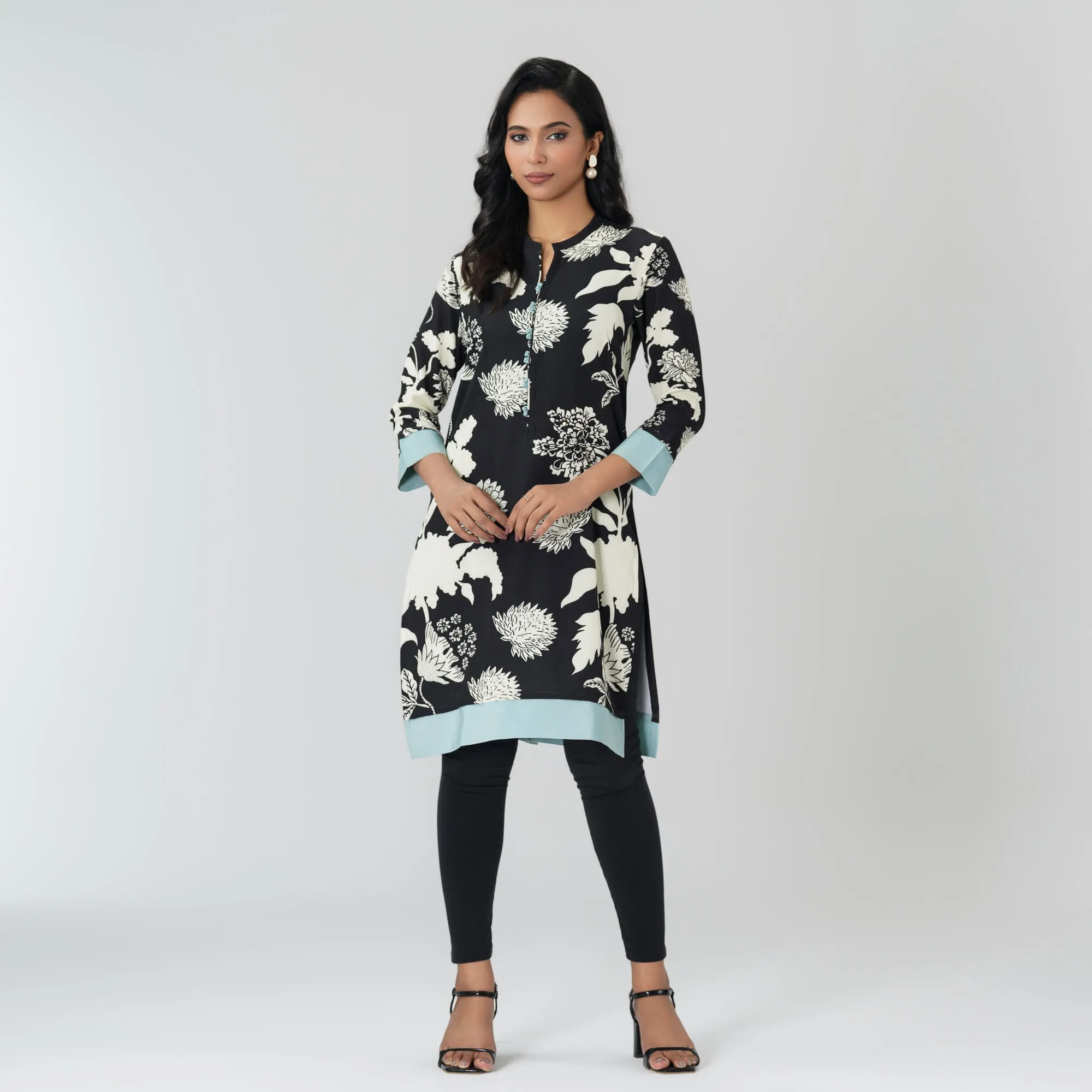 Womens Black Ethnic Kurti