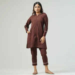 Womens Burgundy Two Piece Set