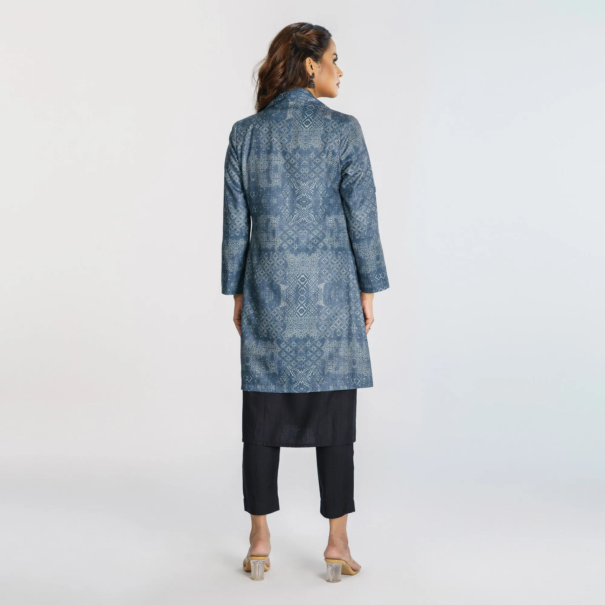 Womens Ethnic Indigo & Black 3-Piece