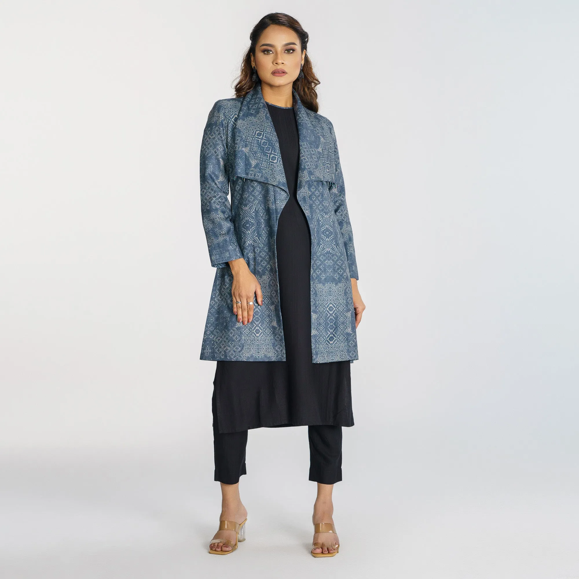Womens Ethnic Indigo & Black 3-Piece