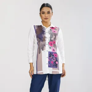 Womens Ethnic White Shirt
