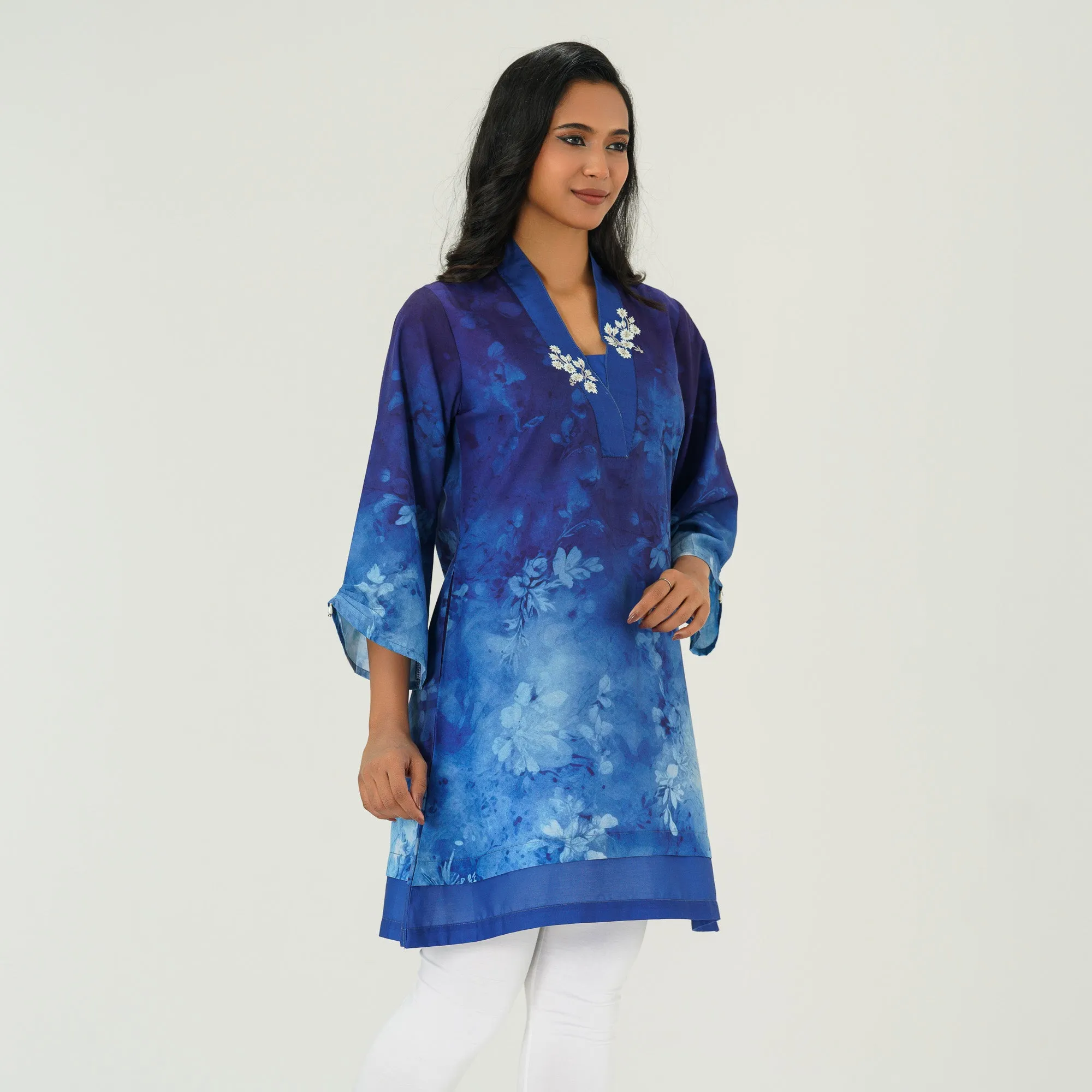 Womens Indigo Ethnic Tunic