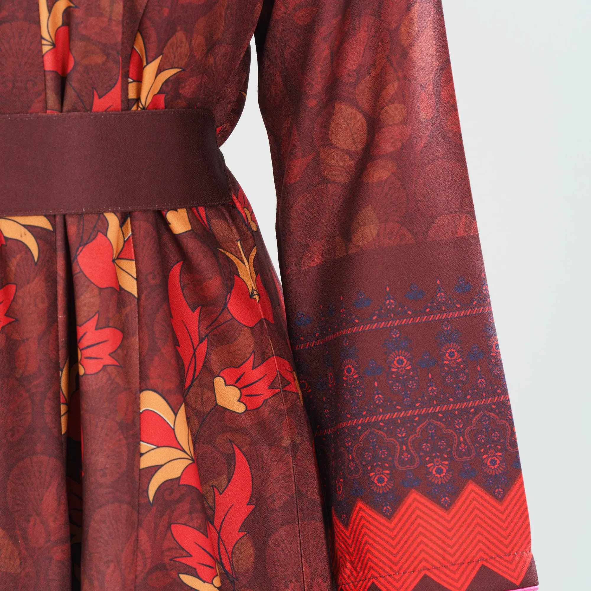Womens Multicolor Digital Printed Gown