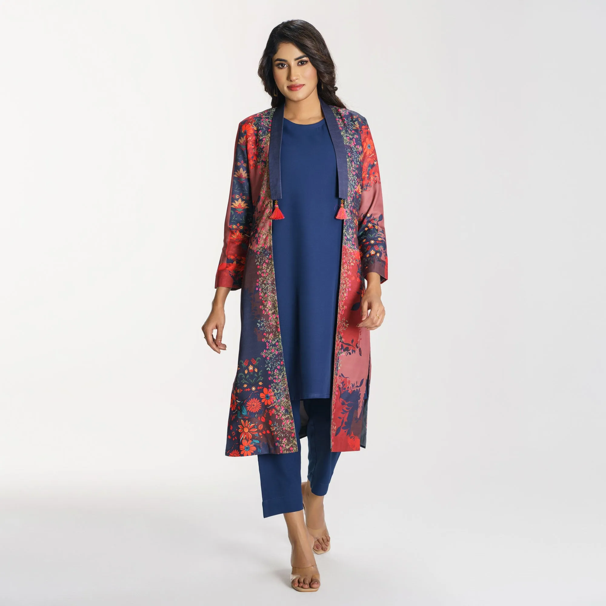 Womens Multicolor Ethnic Three Piece Set