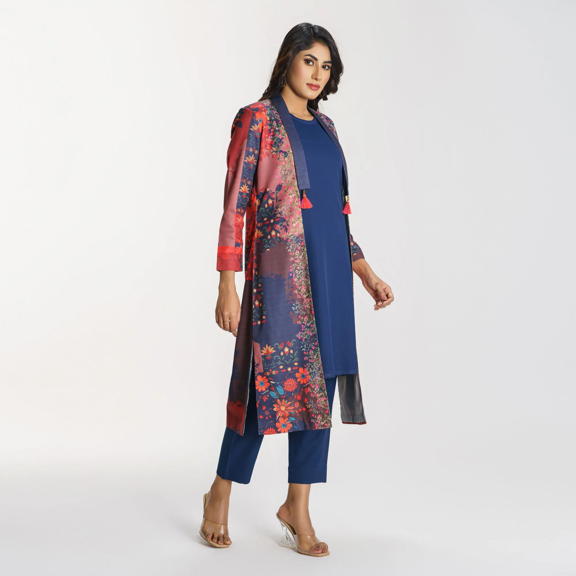 Womens Multicolor Ethnic Three Piece Set