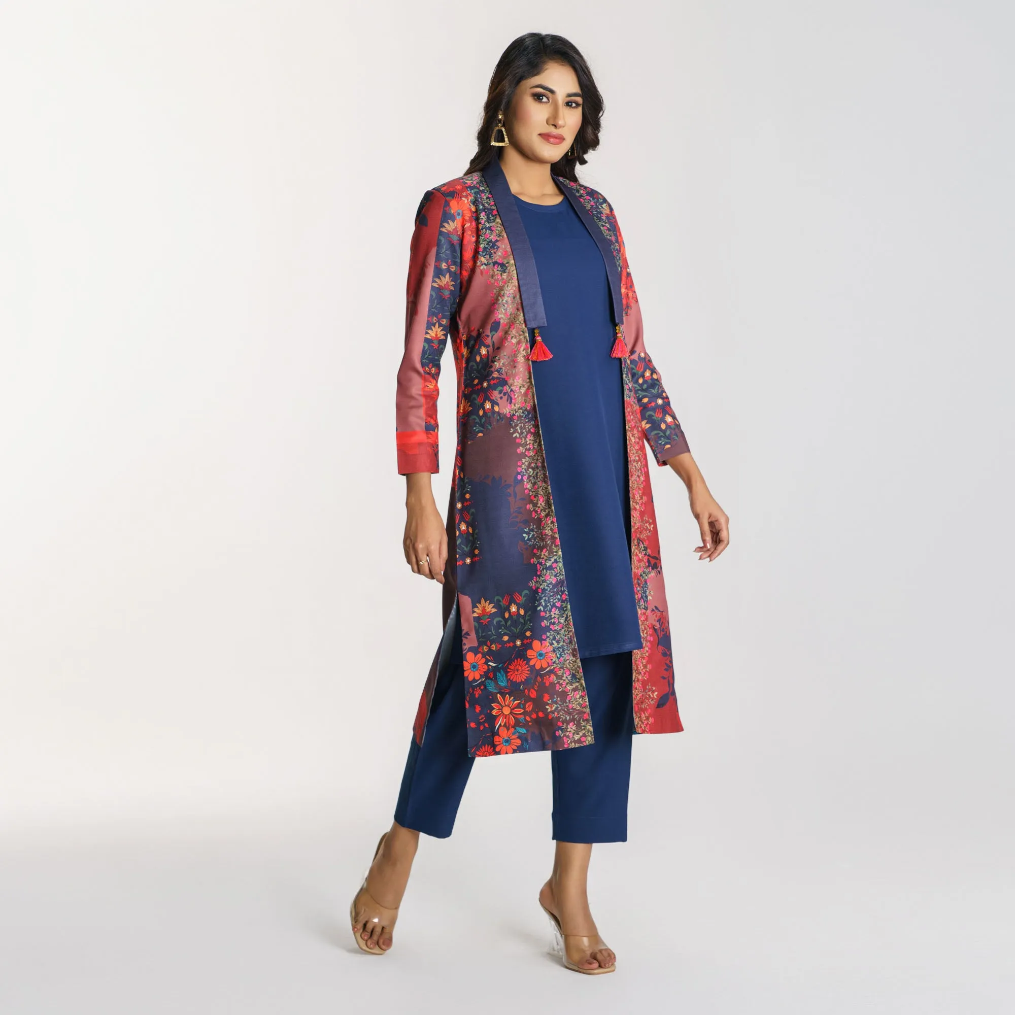 Womens Multicolor Ethnic Three Piece Set