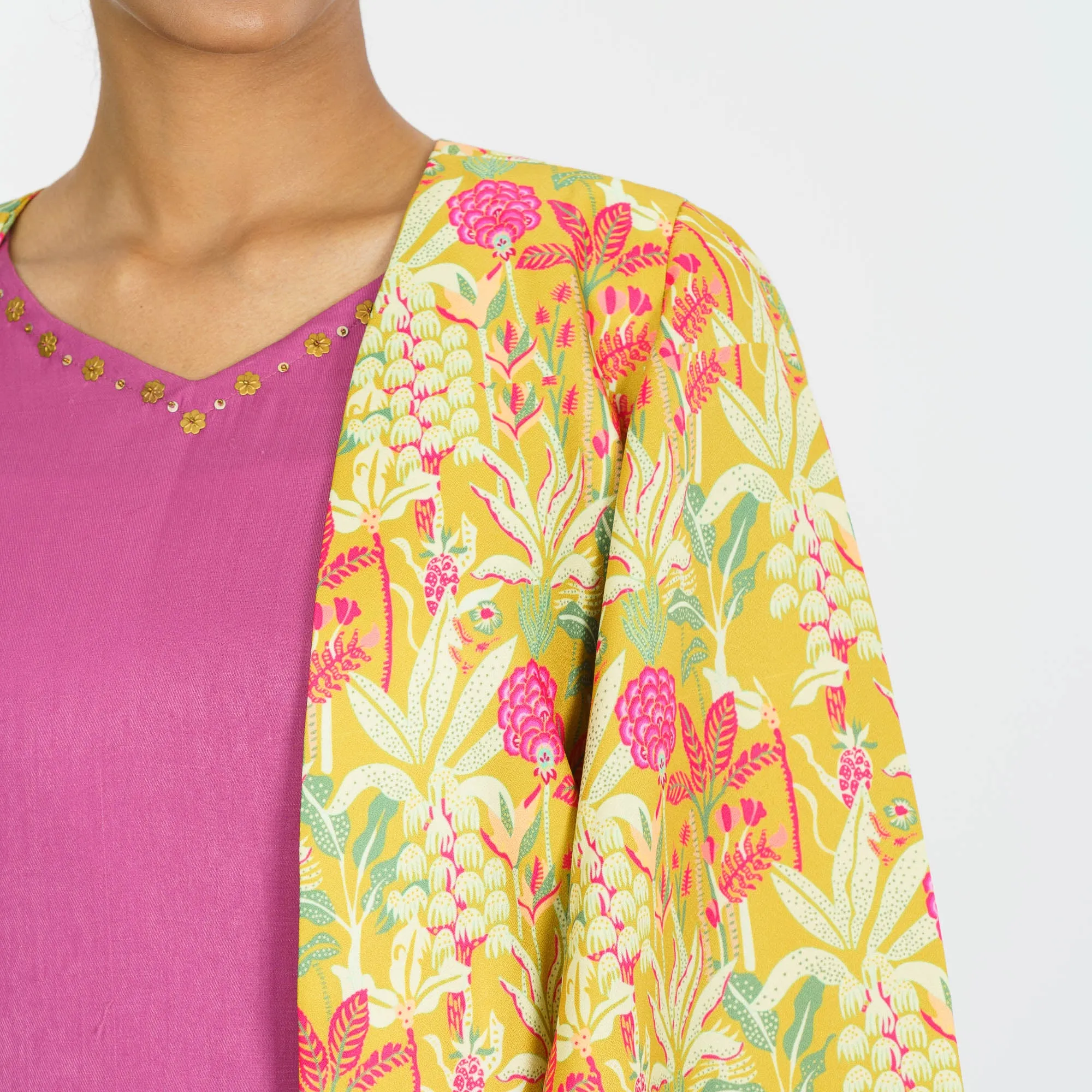 Womens Mustard Ethnic Wear