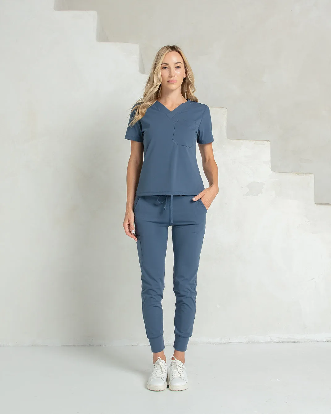 Women's Ocean Blue Jogger Scrub Pant