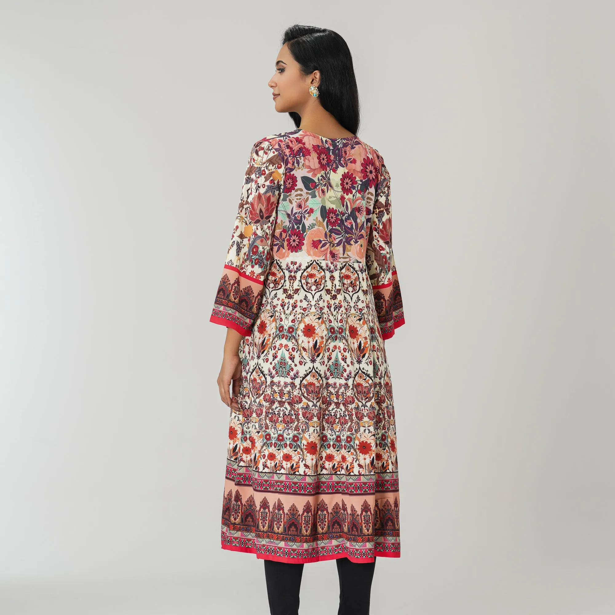 Womens Printed Anarkali Kurti