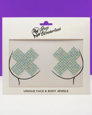 X Rhinestone Self-Adhesive Jewel Pasties