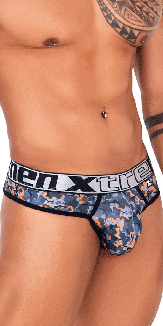 Xtremen 91131 Vivid Printed Thongs Orange