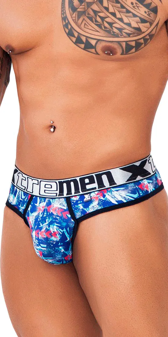 Xtremen 91131 Vivid Printed Thongs Royal