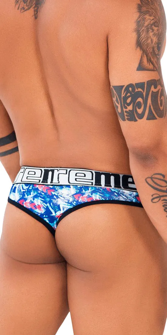 Xtremen 91131 Vivid Printed Thongs Royal