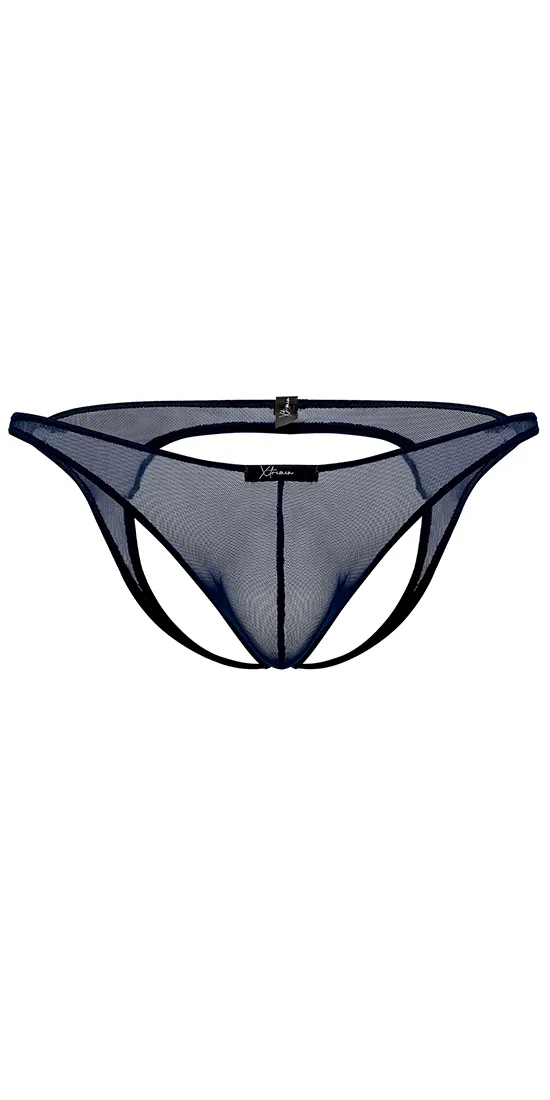 Xtremen 91153 Tulle Mesh Jockstrap Navy